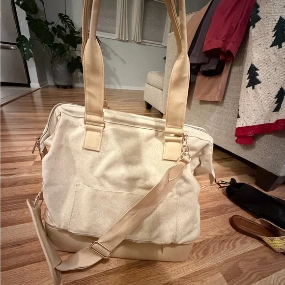 Beige Canvas Tote Bag - Picture 4 of 6